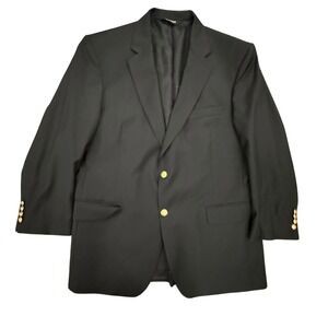 Jos A Bank Signature Collection Wool Black Blazer Jacket Mens 43R